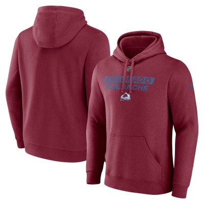 Толстовка Colorado Avalanche Fanatics Burgundy Authentic Pro Core Primary Fleece