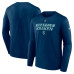 Seattle Kraken Fanatics Deep Sea Blue Authentic Pro Core Primary Long Sleeve T-Shirt