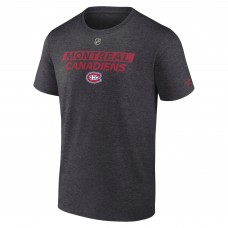 Футболка Montreal Canadiens Fanatics Heather Charcoal Authentic Pro Core Primary