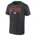 Футболка Edmonton Oilers Fanatics Heather Charcoal Authentic Pro Core Primary