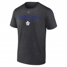 Футболка Toronto Maple Leafs Fanatics Heather Charcoal Authentic Pro Core Primary