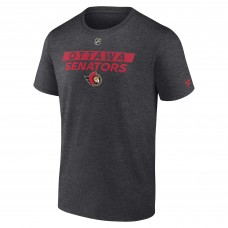 Ottawa Senators Fanatics Heather Charcoal Authentic Pro Core Primary T-Shirt Ottawa Senators Fanatics Heather Charcoal Authentic Pro Core Primary T-Shirt