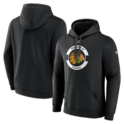 Толстовка Chicago Blackhawks Fanatics Authentic Pro Core Secondary Fleece - Black