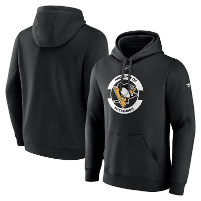 Толстовка Pittsburgh Penguins Fanatics Black Authentic Pro Core Secondary Fleece