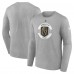 Футболка с длинным рукавом Vegas Golden Knights Fanatics Heather Gray Authentic Pro Core Secondary