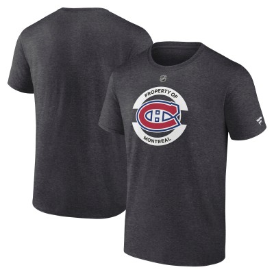 Montreal Canadiens Fanatics Heather Charcoal Authentic Pro Core Secondary T-Shirt
