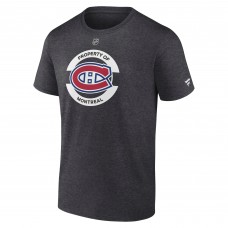 Montreal Canadiens Fanatics Heather Charcoal Authentic Pro Core Secondary T-Shirt