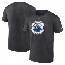 Футболка Edmonton Oilers Fanatics Heather Charcoal Authentic Pro Core Secondary