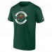 Футболка Minnesota Wild Fanatics Green Authentic Pro Core Secondary