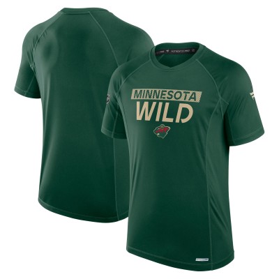 Футболка Minnesota Wild Fanatics Green Authentic Pro Rink Tech
