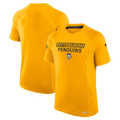 Футболка Pittsburgh Penguins Fanatics Gold Authentic Pro Rink Tech