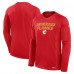 Calgary Flames Fanatics Red Authentic Pro Rink Tech Long Sleeve T-Shirt