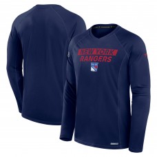 New York Rangers Fanatics Navy Authentic Pro Rink Tech Long Sleeve T-Shirt New York Rangers Fanatics Navy Authentic Pro Rink Tech Long Sleeve T-Shirt