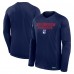 New York Rangers Fanatics Navy Authentic Pro Rink Tech Long Sleeve T-Shirt