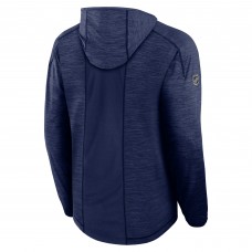 St. Louis Blues Fanatics Navy Authentic Pro Rink Lightweight Pullover Hoodie