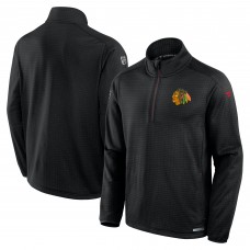 Кофта на короткой молнии Chicago Blackhawks Fanatics Authentic Pro Rink - Black