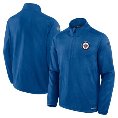 Кофта на короткой молнии Winnipeg Jets Fanatics Authentic Pro Rink - Blue