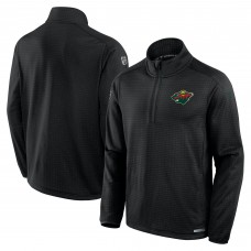 Кофта на короткой молнии Minnesota Wild Fanatics Black Authentic Pro Rink