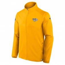 Nashville Predators Fanatics Gold Authentic Pro Rink Fleece Full-Zip Jacket