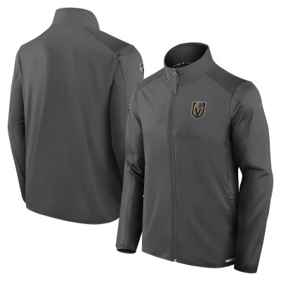 Куртка Vegas Golden Knights Fanatics Gray Authentic Pro Rink Fleece Full-Zip
