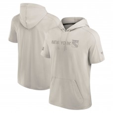 Футболка с капюшоном New York Rangers Fanatics Cream Authentic Pro Road Performance