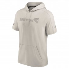 Футболка с капюшоном New York Rangers Fanatics Cream Authentic Pro Road Performance