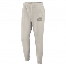 Montreal Canadiens Fanatics Cream Authentic Pro Road Fleece Sweatpants