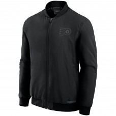 Philadelphia Flyers Fanatics Black Authentic Pro Road Full-Zip Bomber Jacket