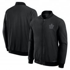 Toronto Maple Leafs Fanatics Black Authentic Pro Road Full-Zip Bomber Jacket