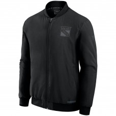 New York Rangers Fanatics Black Authentic Pro Road Full-Zip Bomber Jacket New York Rangers Fanatics Black Authentic Pro Road Full-Zip Bomber Jacket