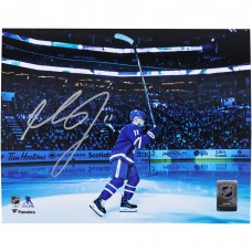 Max Domi Toronto Maple Leafs Autographed Fanatics Authentic 8 x 10 Blue Jersey Intro Photograph