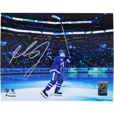 Max Domi Toronto Maple Leafs Autographed Fanatics Authentic 8 x 10 Blue Jersey Intro Photograph