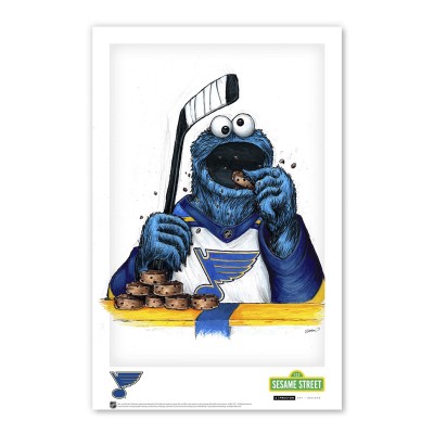 St. Louis Blues Cookie Monster 11 x 17 Sesame Street Poster Print