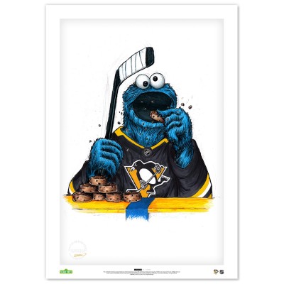 Pittsburgh Penguins Cookie Monster 24 x 36 Sesame Street Limited Edition Fine Art Print