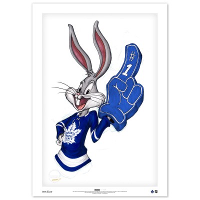 Toronto Maple Leafs Bugs Bunny 14 x 20 Looney Tunes Limited Edition Fine Art Print