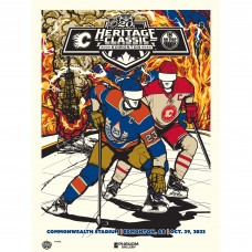 Edmonton Oilers vs. Calgary Flames Phenom Gallery 2023 NHL Heritage Classic 18 x 24 Serigraph