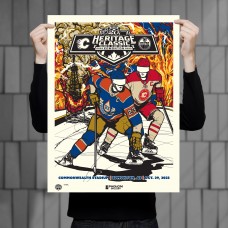 Edmonton Oilers vs. Calgary Flames Phenom Gallery 2023 NHL Heritage Classic 18 x 24 Serigraph