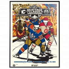 Edmonton Oilers vs. Calgary Flames Phenom Gallery 2023 NHL Heritage Classic 18 x 24 Deluxe Framed Serigraph Print