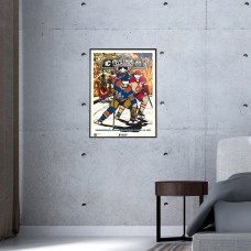 Edmonton Oilers vs. Calgary Flames Phenom Gallery 2023 NHL Heritage Classic 18 x 24 Deluxe Framed Serigraph Print