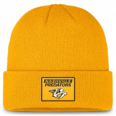 Nashville Predators Fanatics Gold Authentic Pro Cuffed Knit Hat