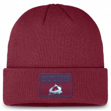 Шапка Colorado Avalanche Fanatics Burgundy Authentic Pro Cuffed Knit