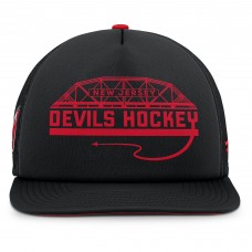 Бейсболка New Jersey Devils Fanatics Black/Red Authentic Pro Hometown Rink Foam Trucker