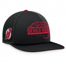 Бейсболка New Jersey Devils Fanatics Black/Red Authentic Pro Hometown Rink Foam Trucker