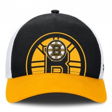 Boston Bruins Fanatics Black/Gold Authentic Pro A-Frame Rink Adjustable Hat