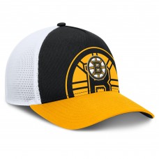 Boston Bruins Fanatics Black/Gold Authentic Pro A-Frame Rink Adjustable Hat