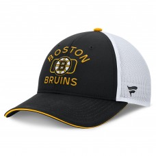 Boston Bruins Fanatics Black/White Authentic Pro Rink Trucker Hat