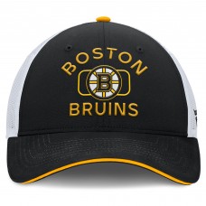 Boston Bruins Fanatics Black/White Authentic Pro Rink Trucker Hat