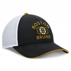 Boston Bruins Fanatics Black/White Authentic Pro Rink Trucker Hat