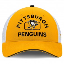 Бейсболка Pittsburgh Penguins Fanatics Authentic Pro Rink - Gold/White