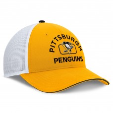Бейсболка Pittsburgh Penguins Fanatics Authentic Pro Rink - Gold/White
